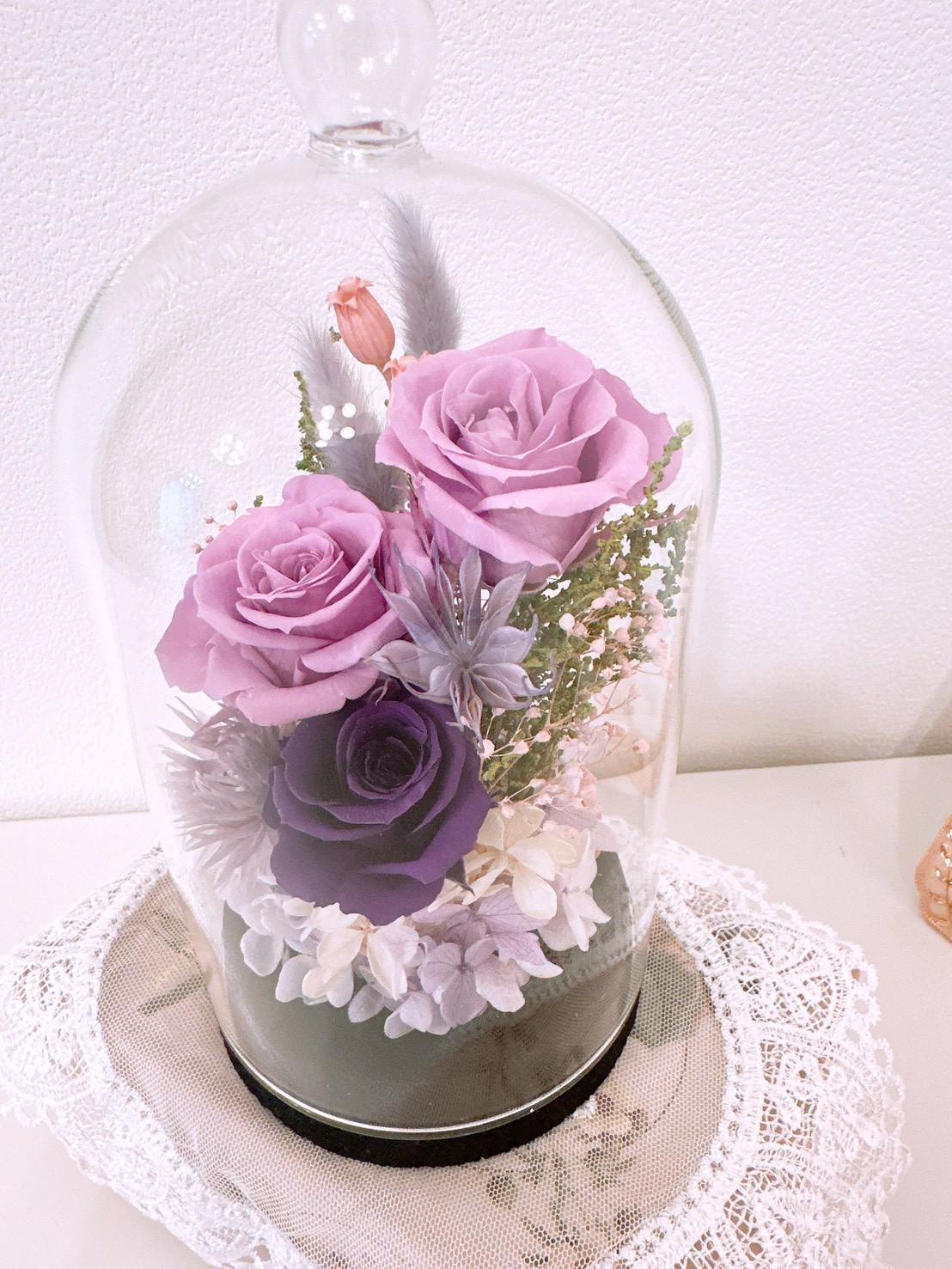 【ボトルフラワー Lサイズ 】カラー変更可 パープル  母の日2026 結婚 出産 新築 送別 長寿 古希 祝い ギフト | 3枚目